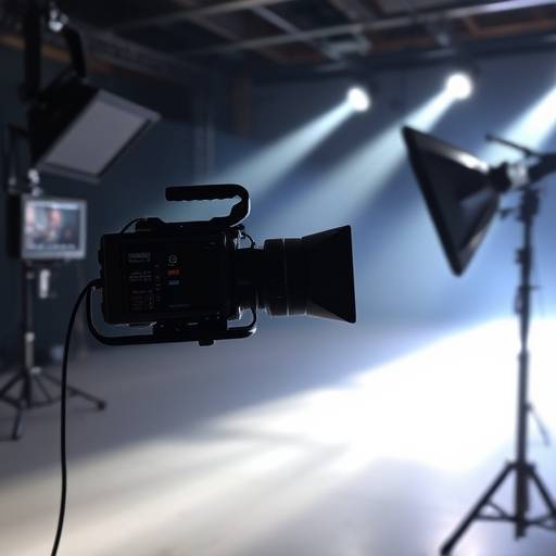 Professional lighting kit for film and video production.