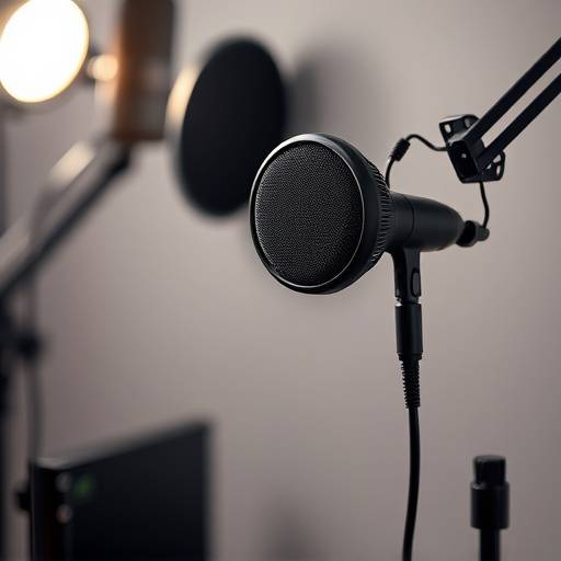 Professional microphone for recording high-quality audio.